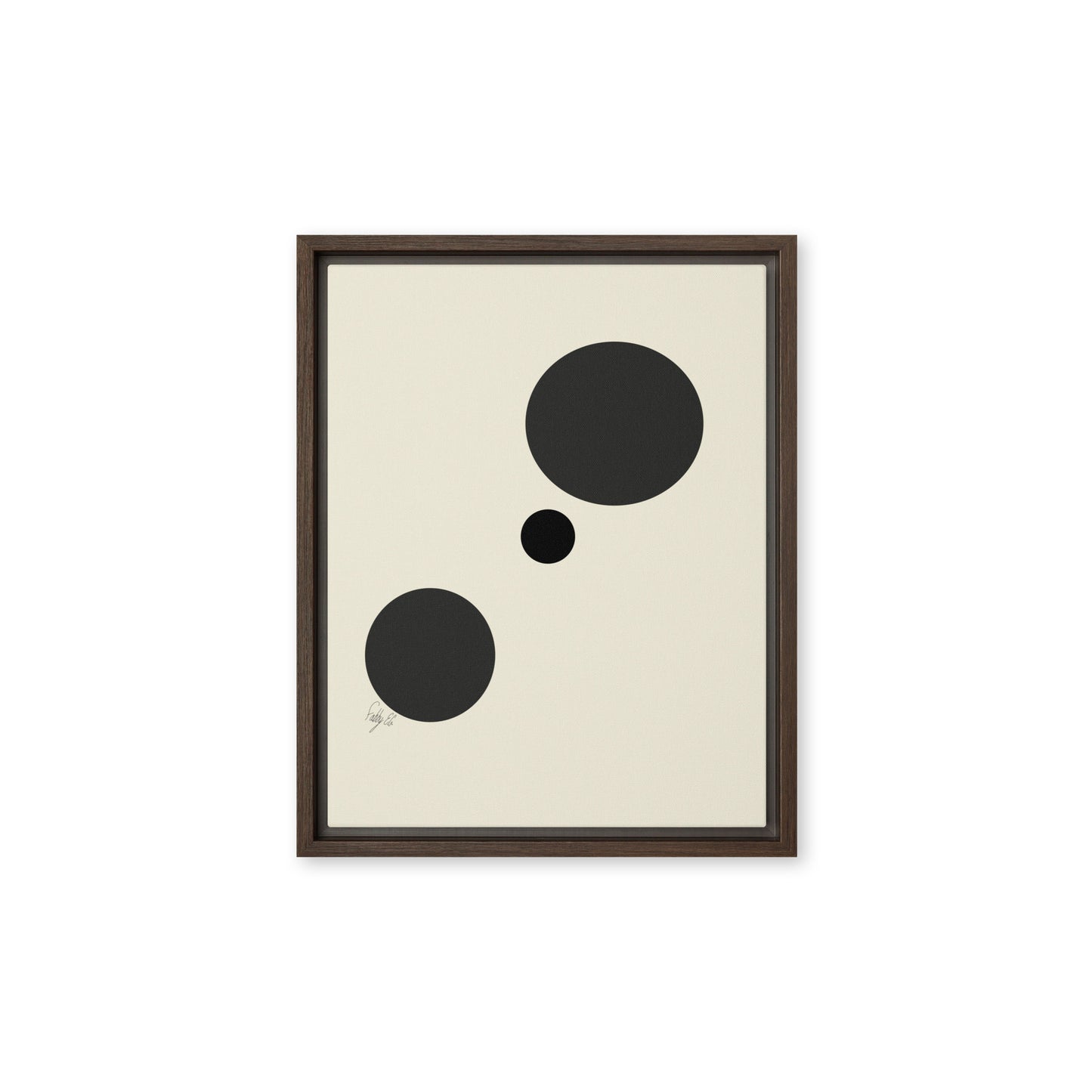 Type A dots framed canvas