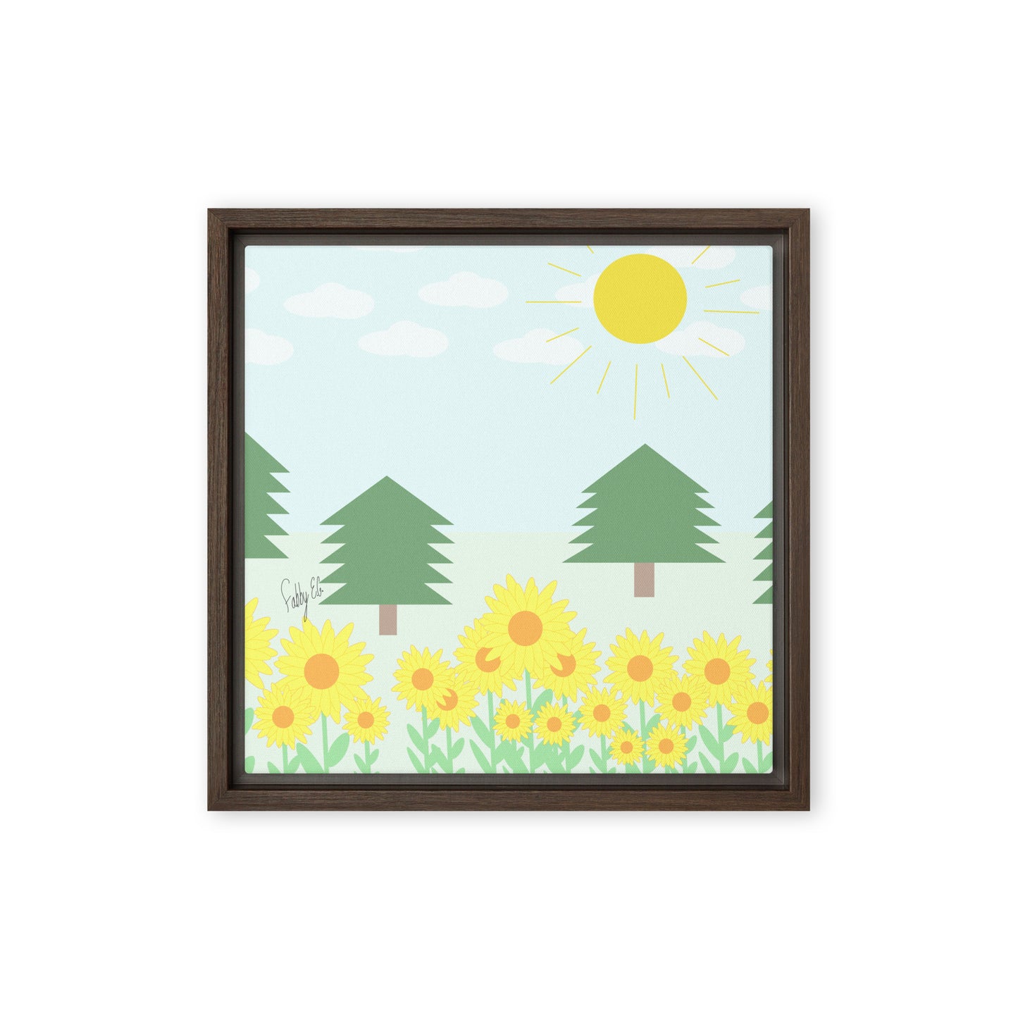 Peace day (horizontal) framed canvas