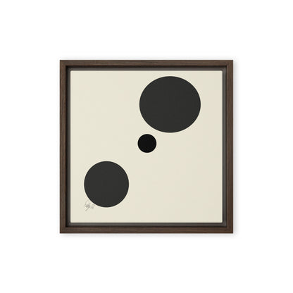 Type A dots framed canvas