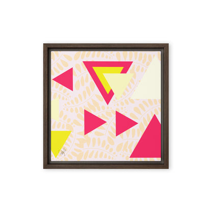 Triangular petals framed canvas