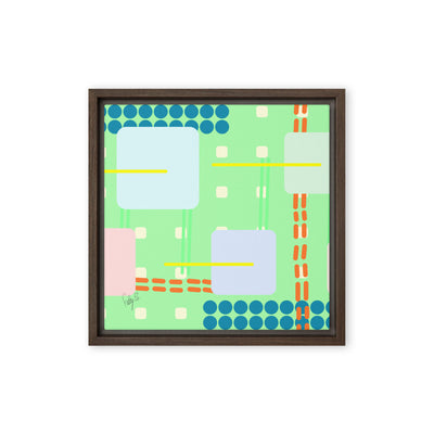 Off grid green framed canvas