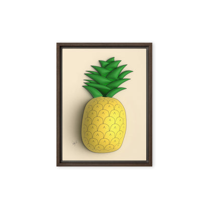 Pineapple 3D framed canvas