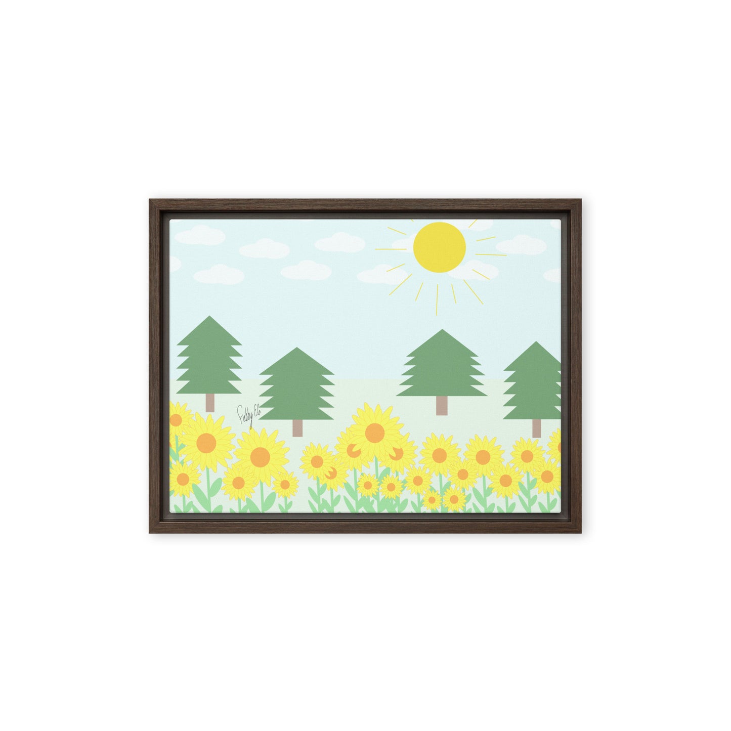 Peace day (horizontal) framed canvas