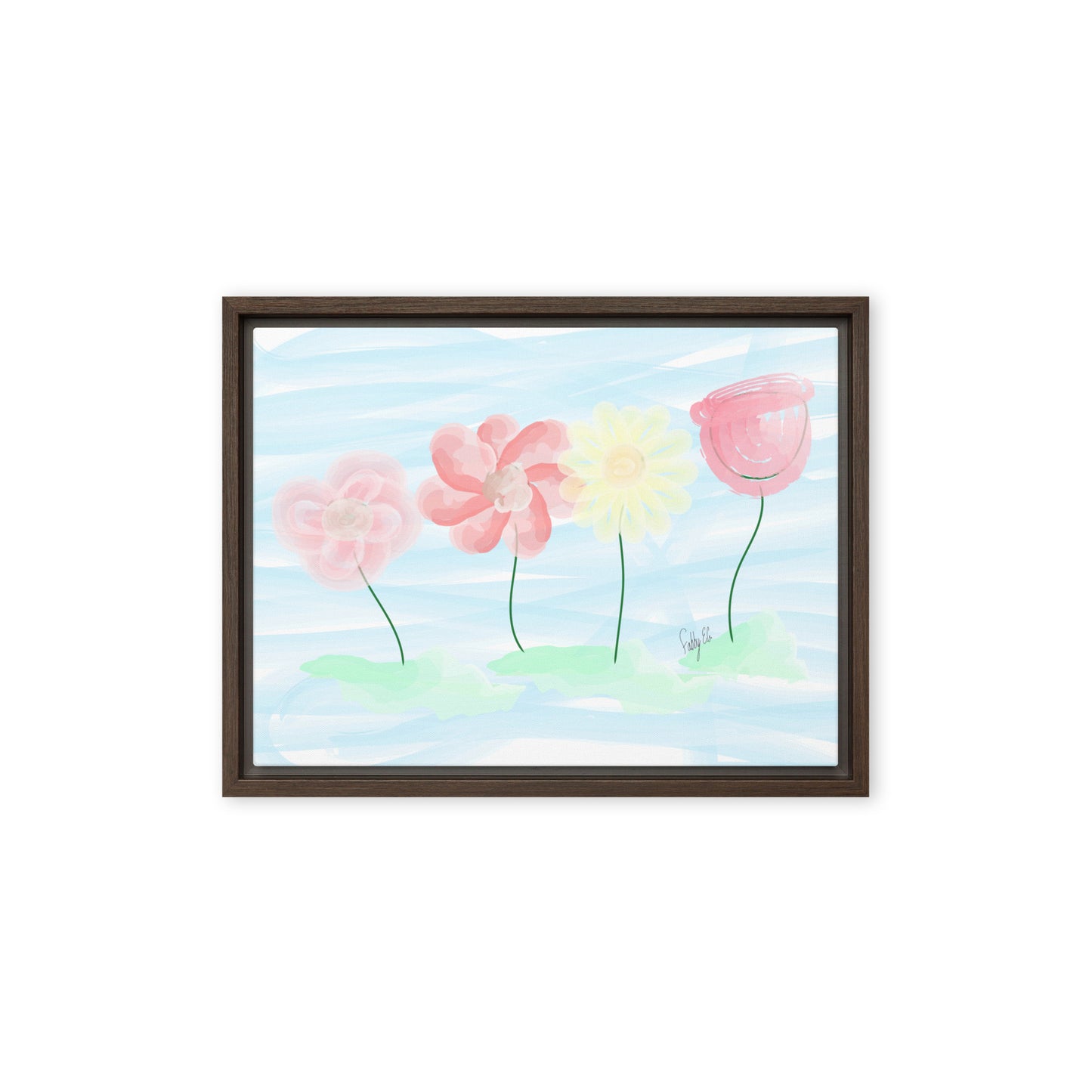 Buy myself flowers framed canvas