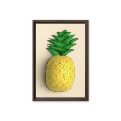 Pineapple 3D framed canvas