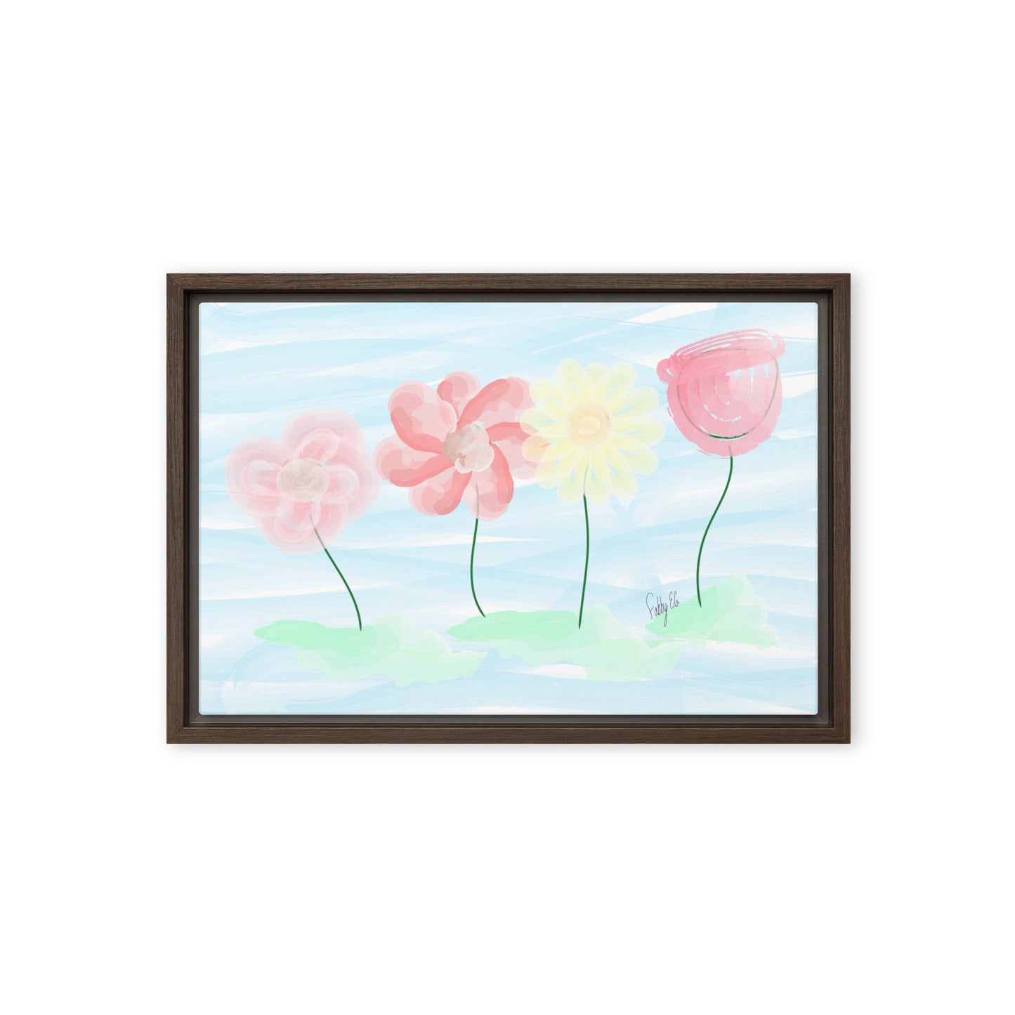 Buy myself flowers framed canvas