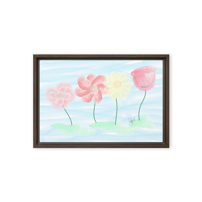 Buy myself flowers framed canvas
