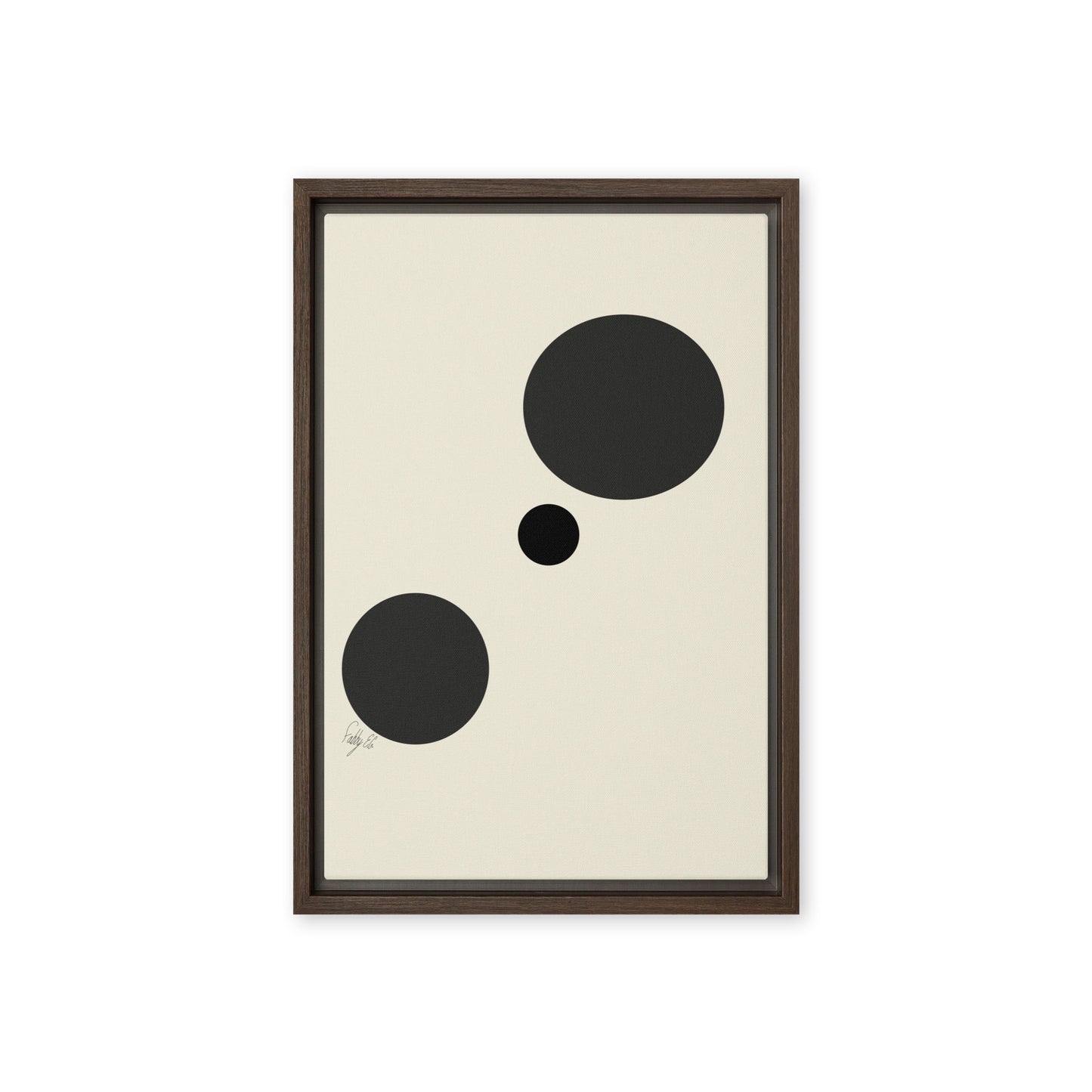 Type A dots framed canvas