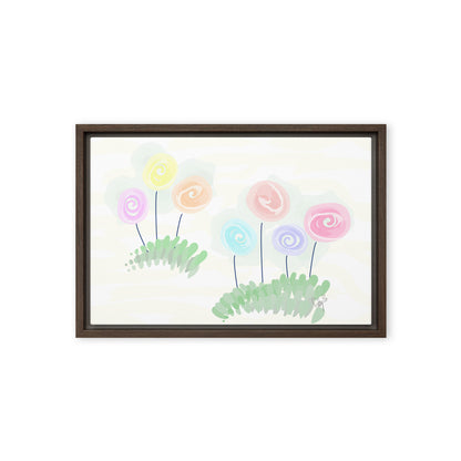 Women’s day flowers framed canvas