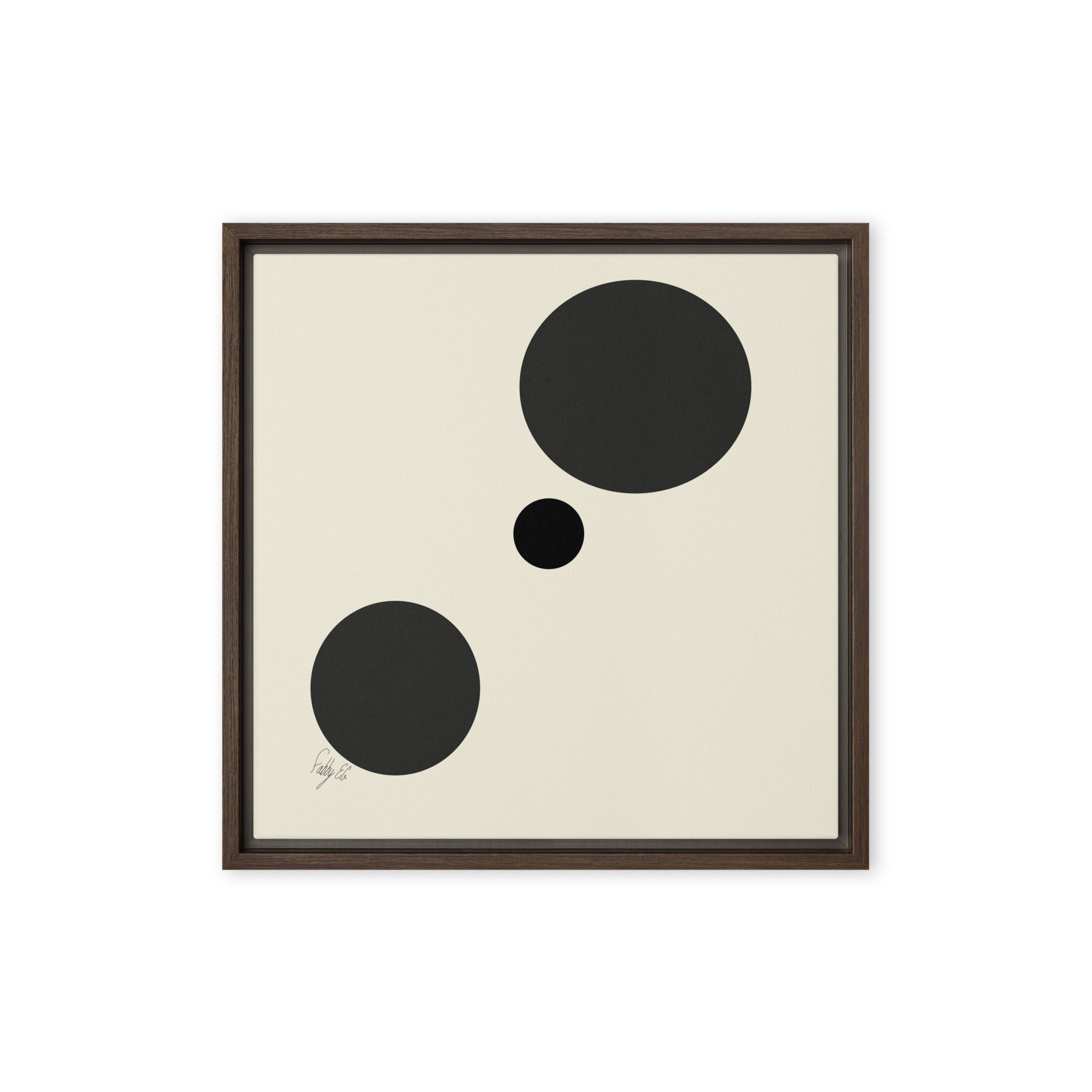 Type A dots framed canvas