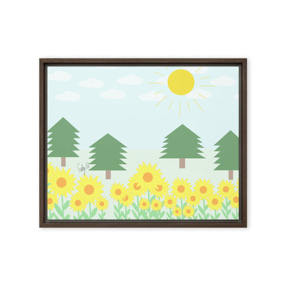 Peace day (horizontal) framed canvas