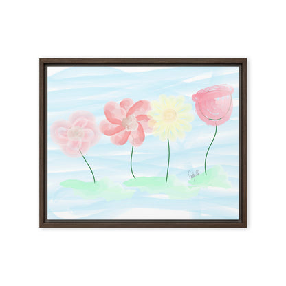 Buy myself flowers framed canvas