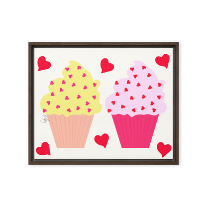 In memory of love cupcakes framed canvas