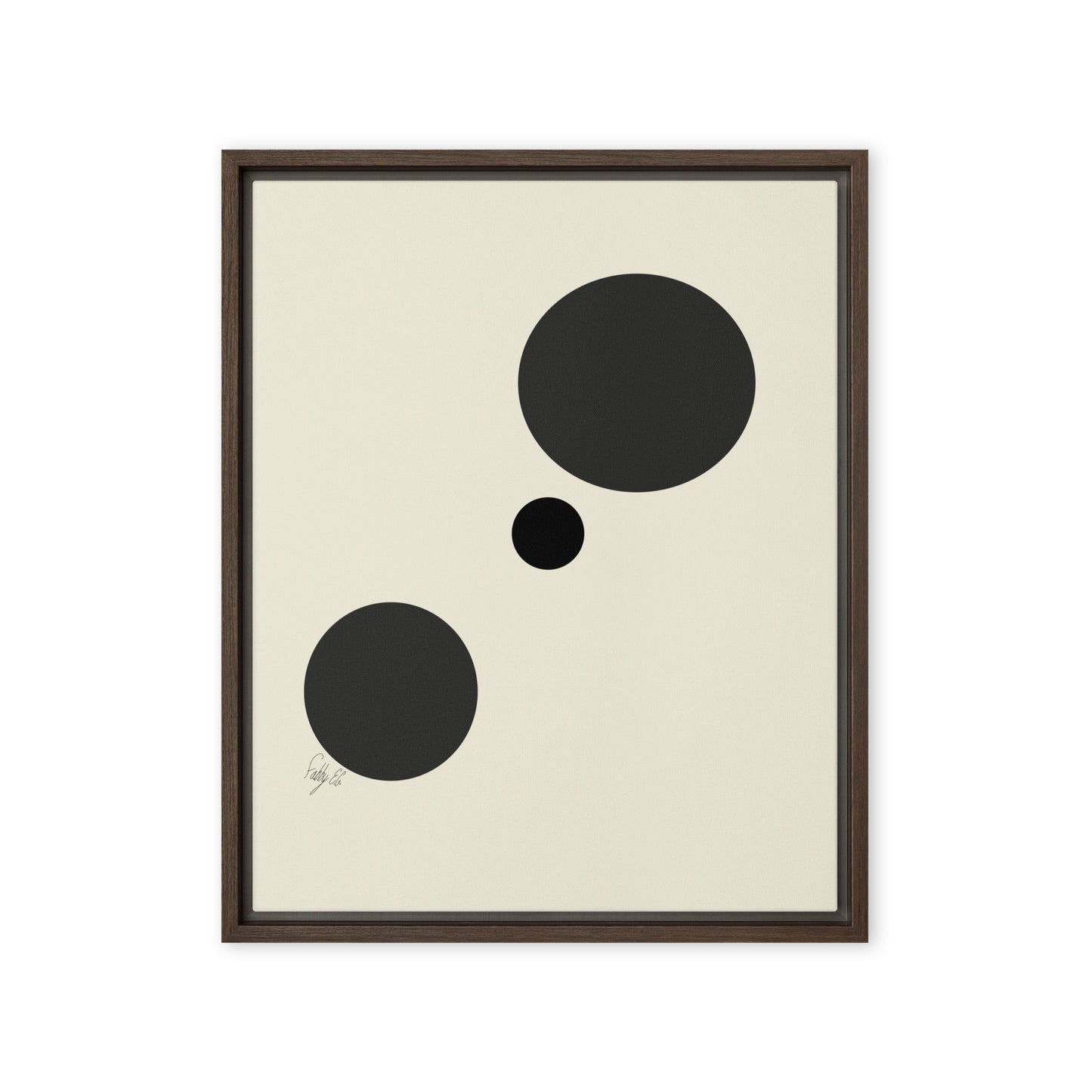 Type A dots framed canvas