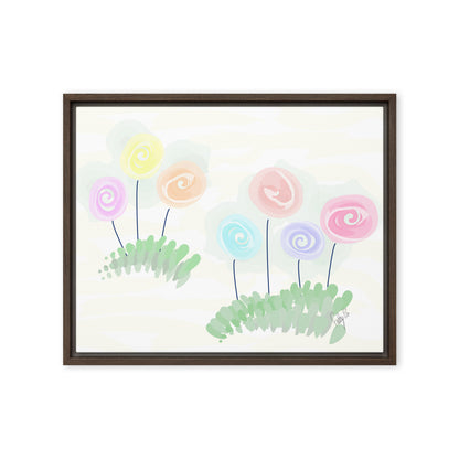 Women’s day flowers framed canvas