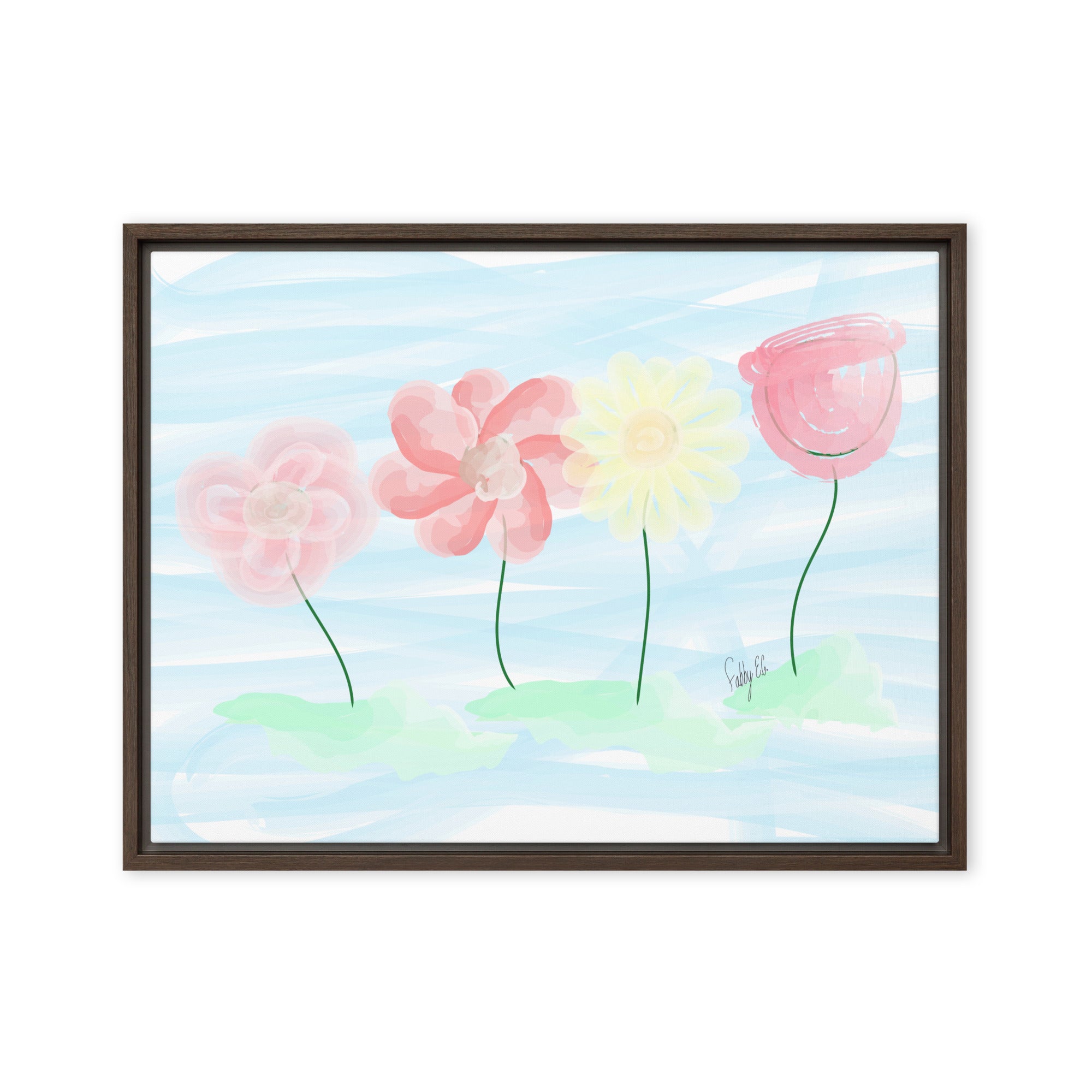 Buy myself flowers framed canvas