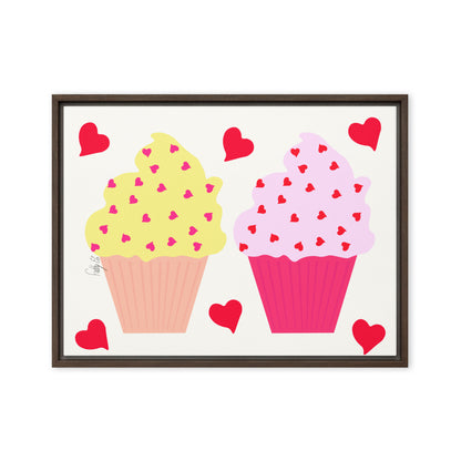 In memory of love cupcakes framed canvas