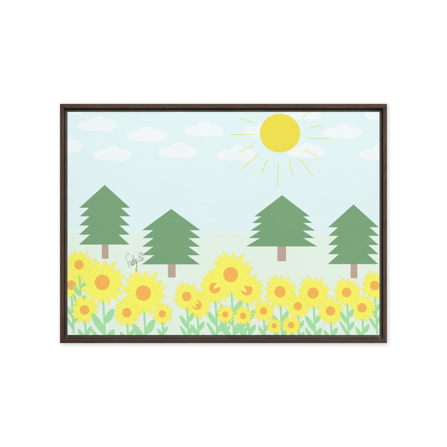 Peace day (horizontal) framed canvas