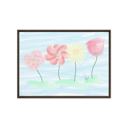 Buy myself flowers framed canvas