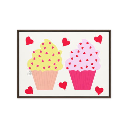 In memory of love cupcakes framed canvas