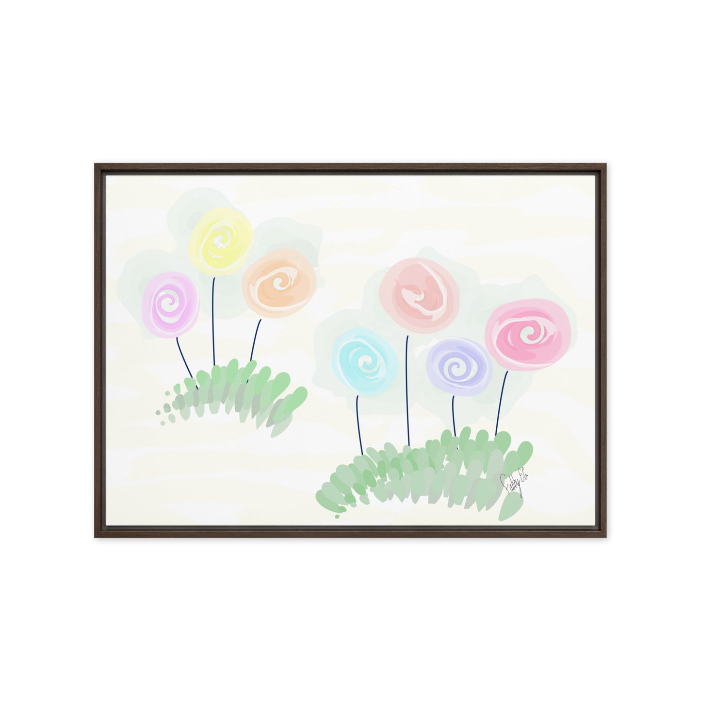 Women’s day flowers framed canvas