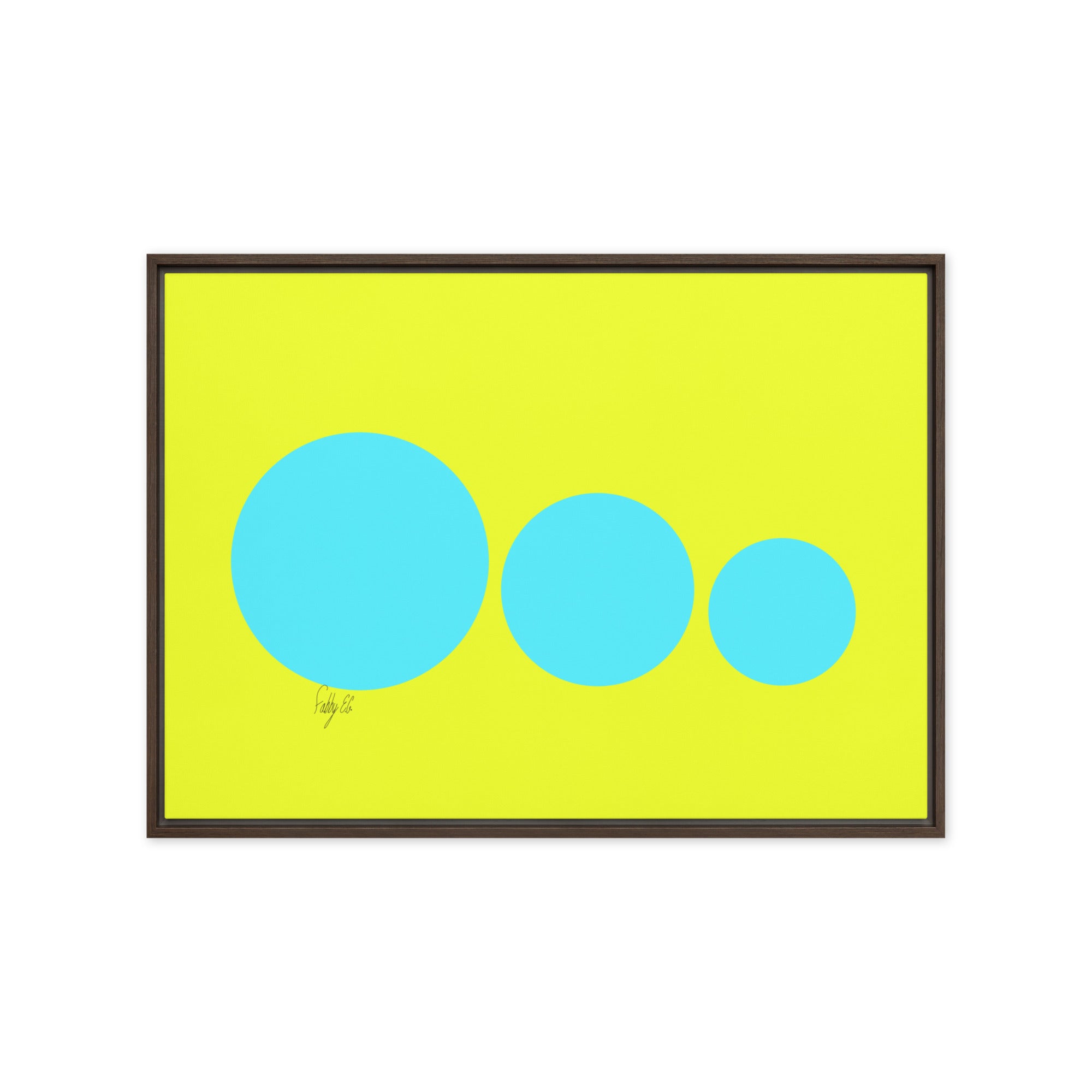 This escalated quickly yellow framed canvas