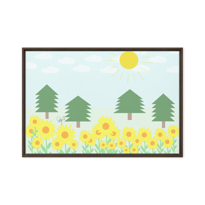 Peace day (horizontal) framed canvas