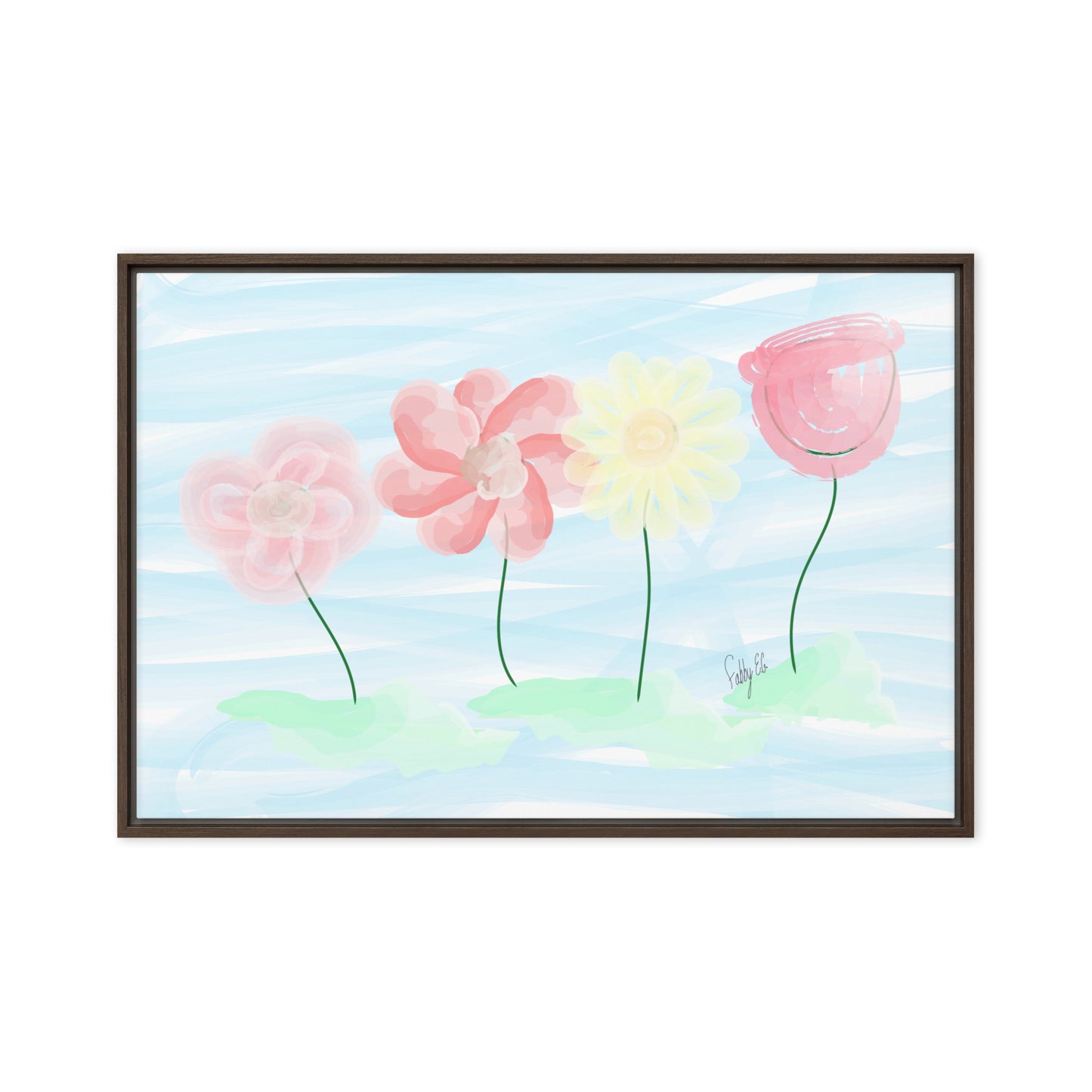 Buy myself flowers framed canvas