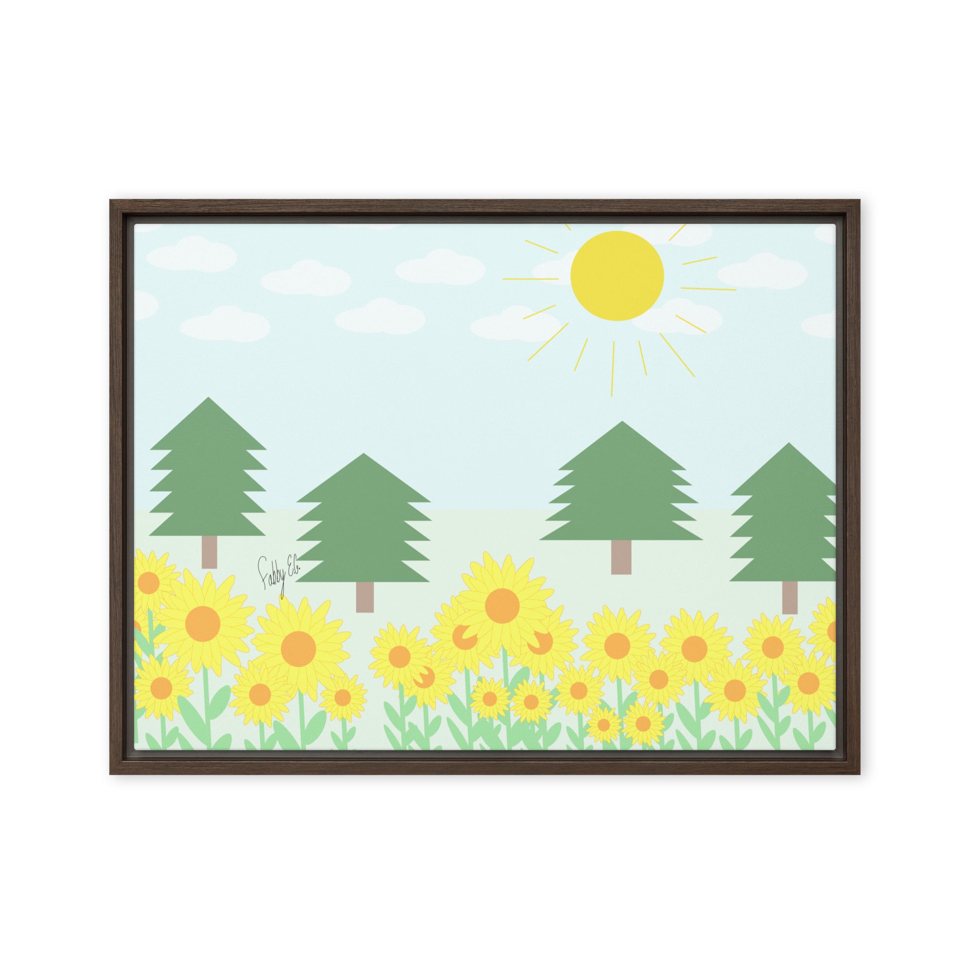 Peace day (horizontal) framed canvas