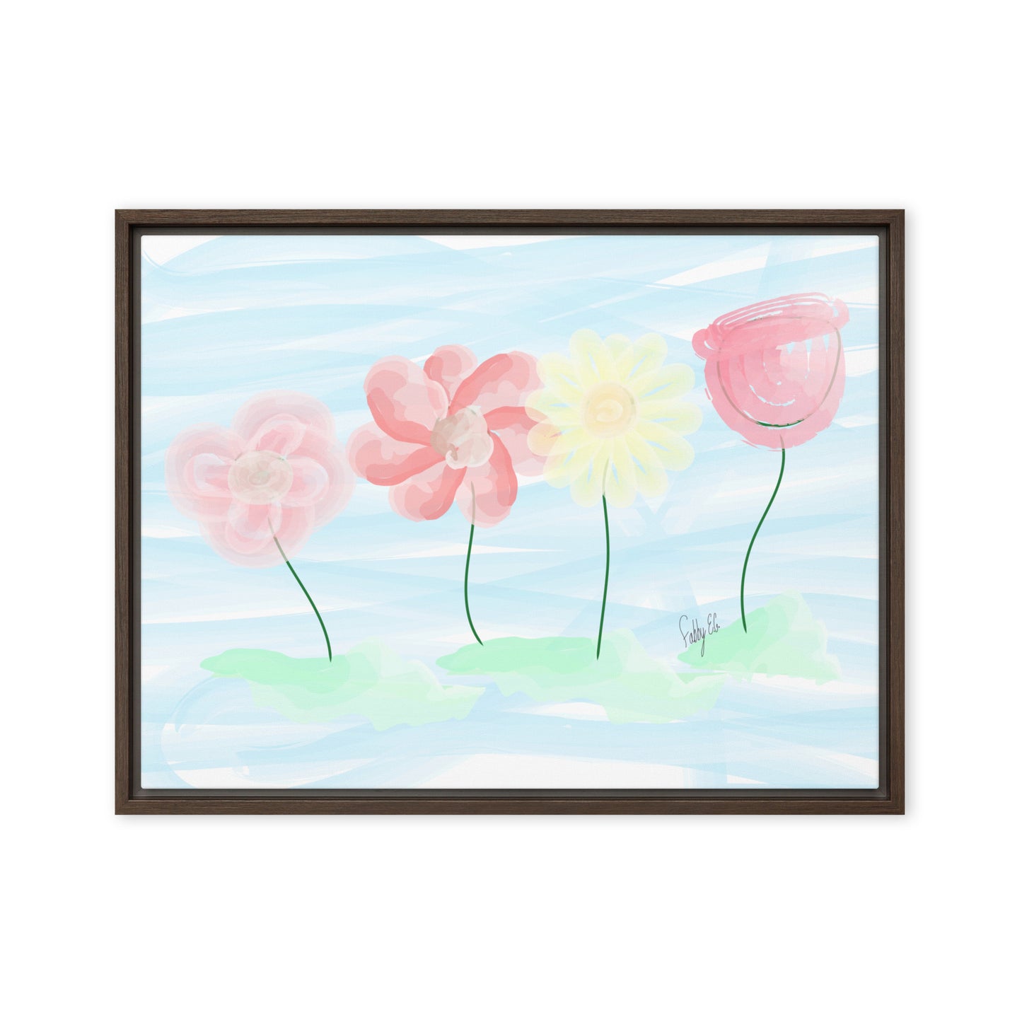 Buy myself flowers framed canvas