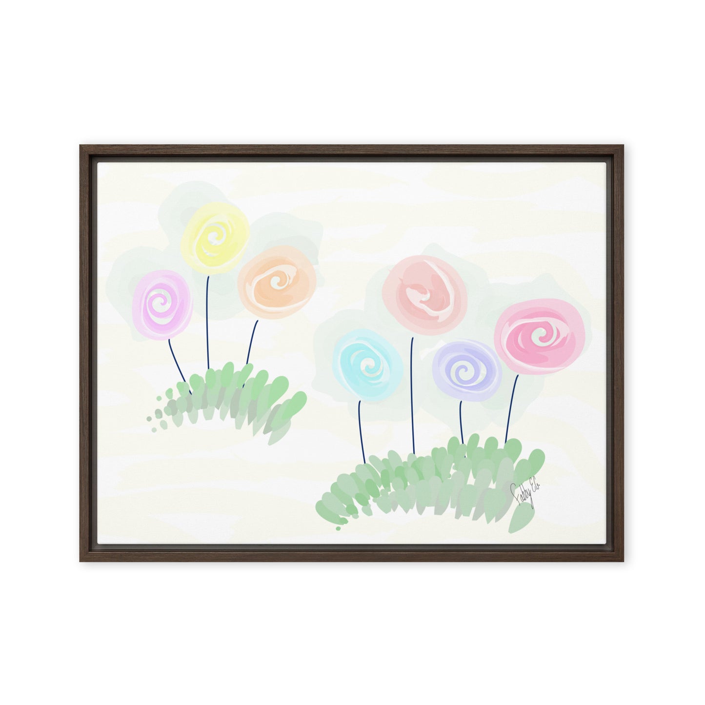 Women’s day flowers framed canvas