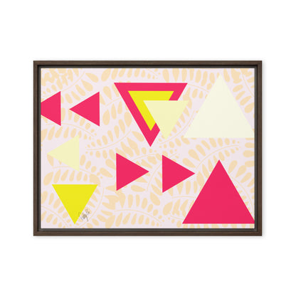 Triangular petals framed canvas