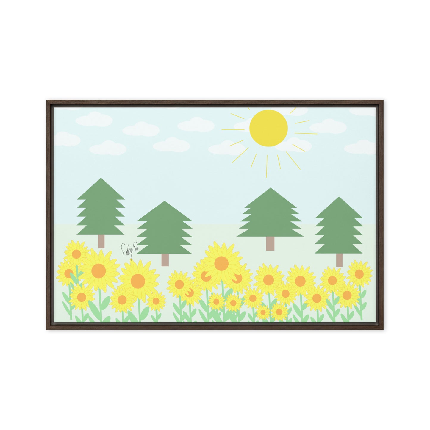 Peace day (horizontal) framed canvas