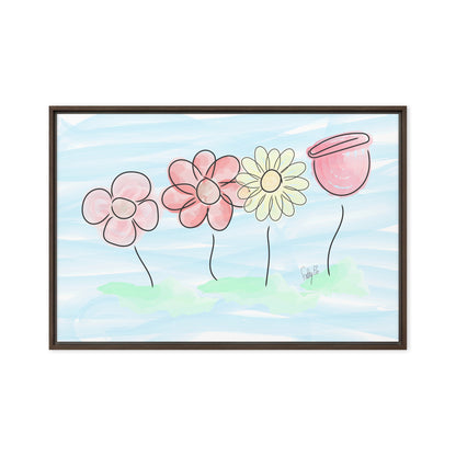 Buying myself four flowers framed canvas