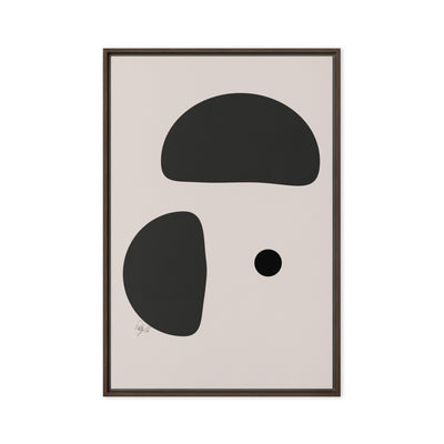 Opposite dots Merino framed canvas