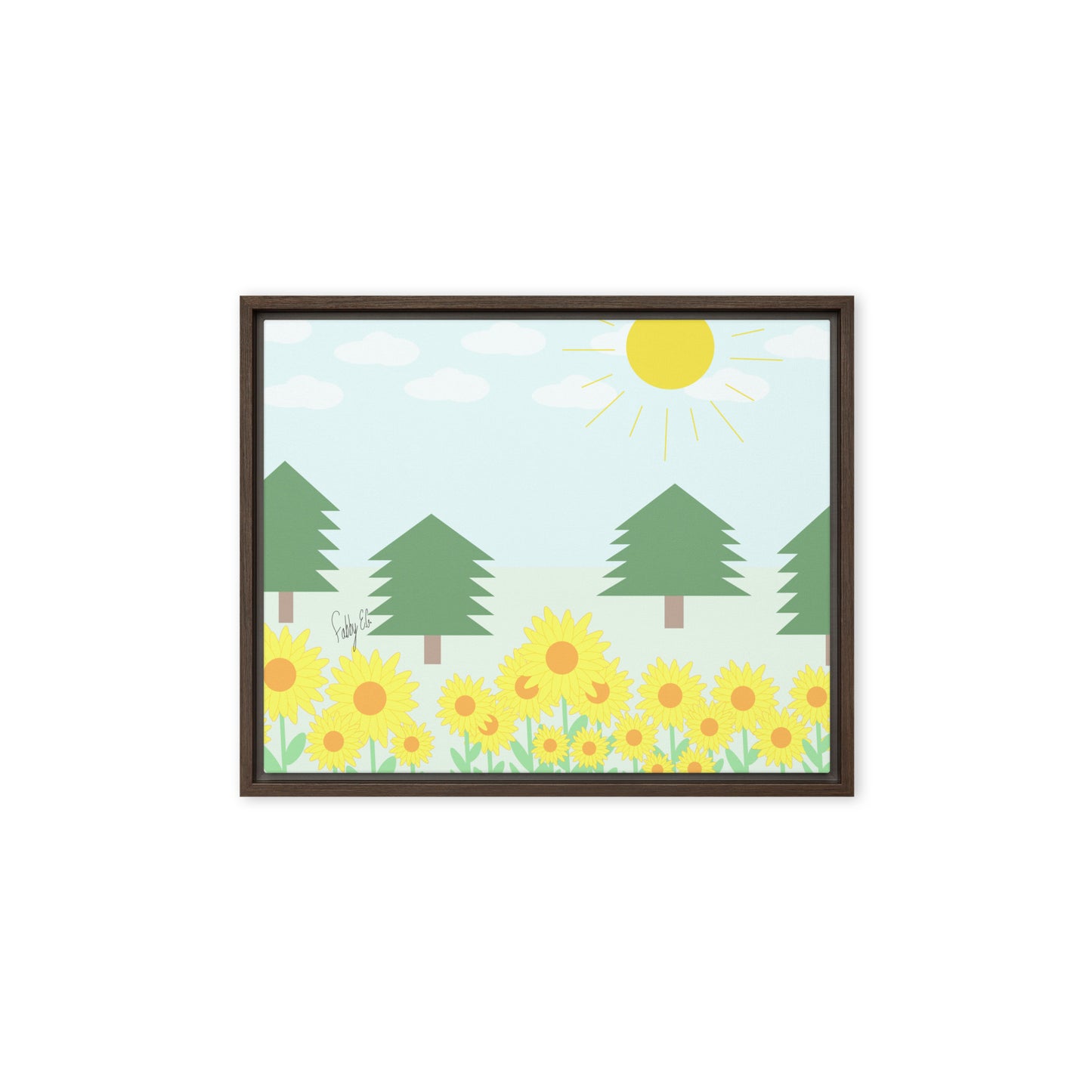 Peace day (horizontal) framed canvas