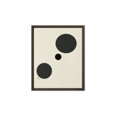 Type A dots framed canvas