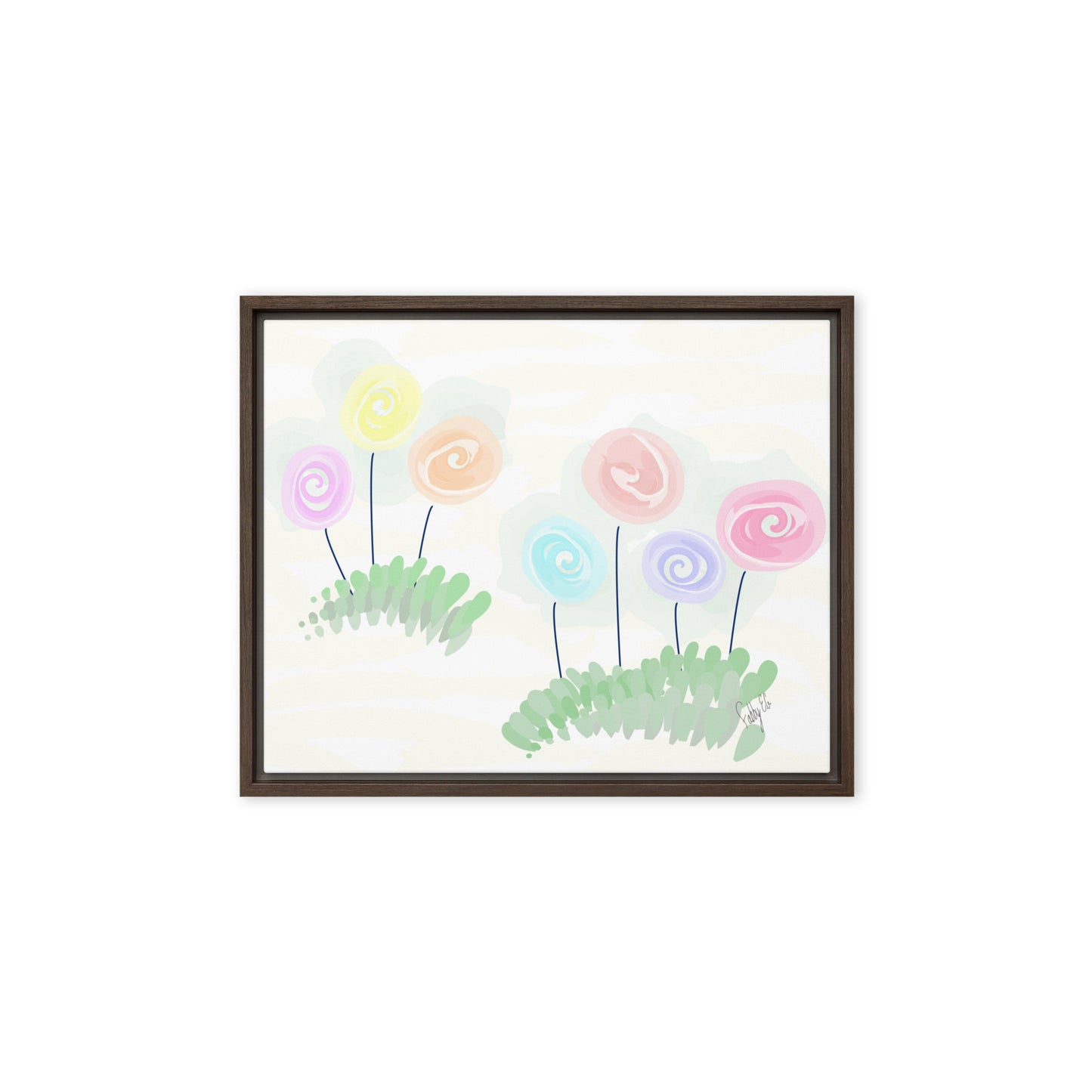 Women’s day flowers framed canvas