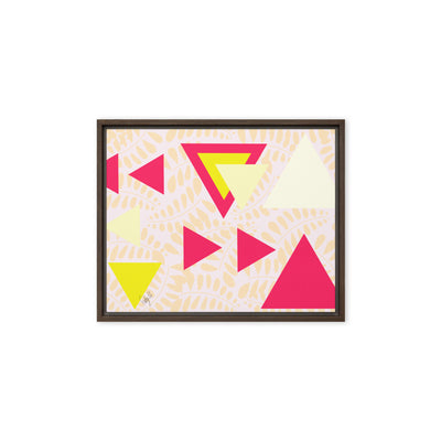 Triangular petals framed canvas