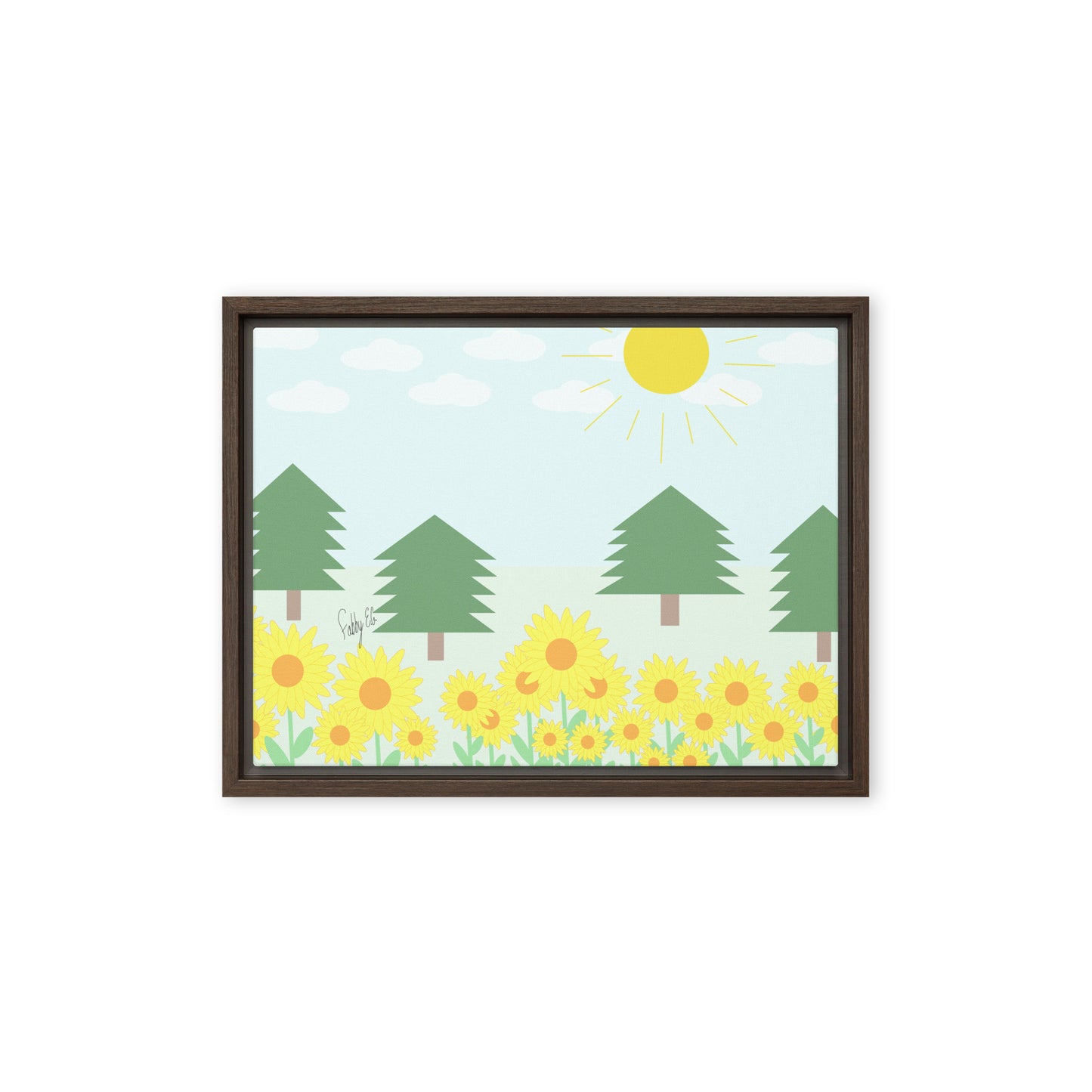 Peace day (horizontal) framed canvas