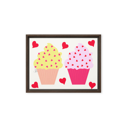 In memory of love cupcakes framed canvas