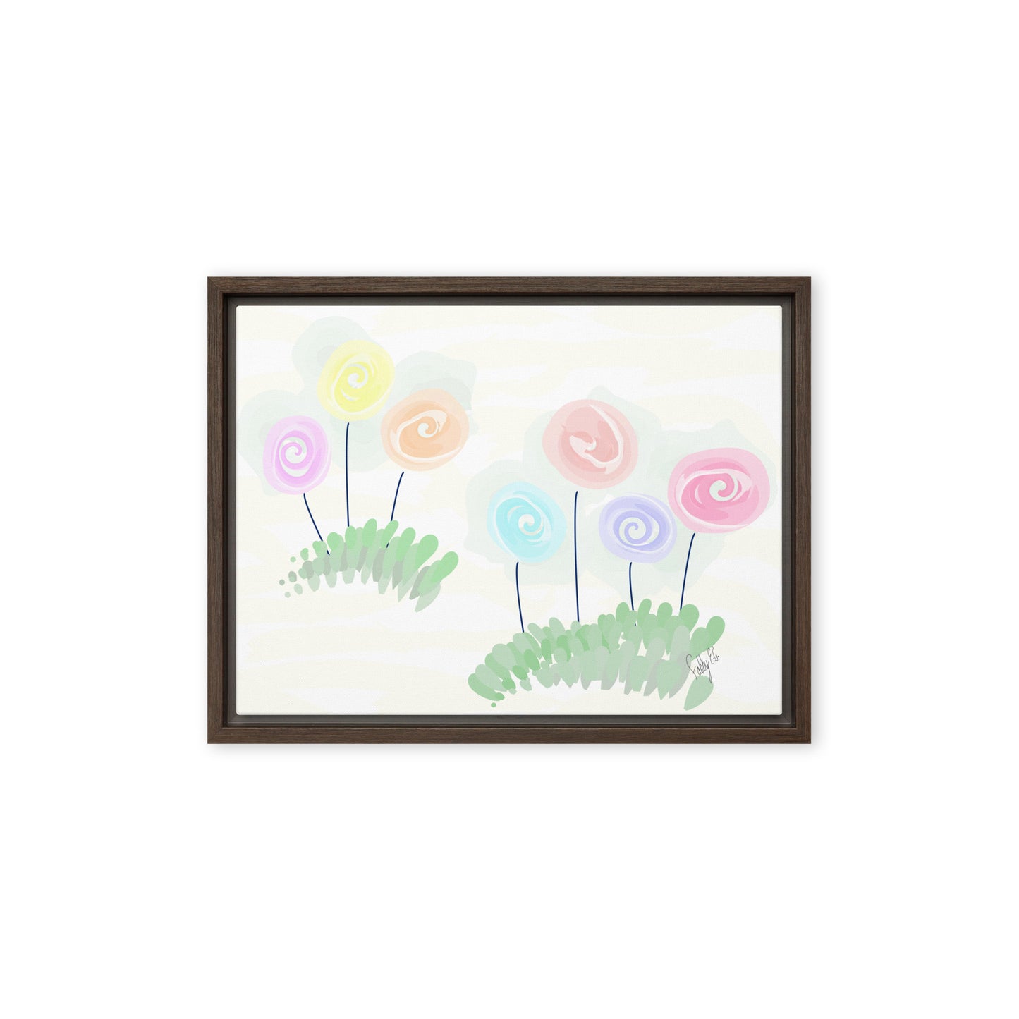 Women’s day flowers framed canvas