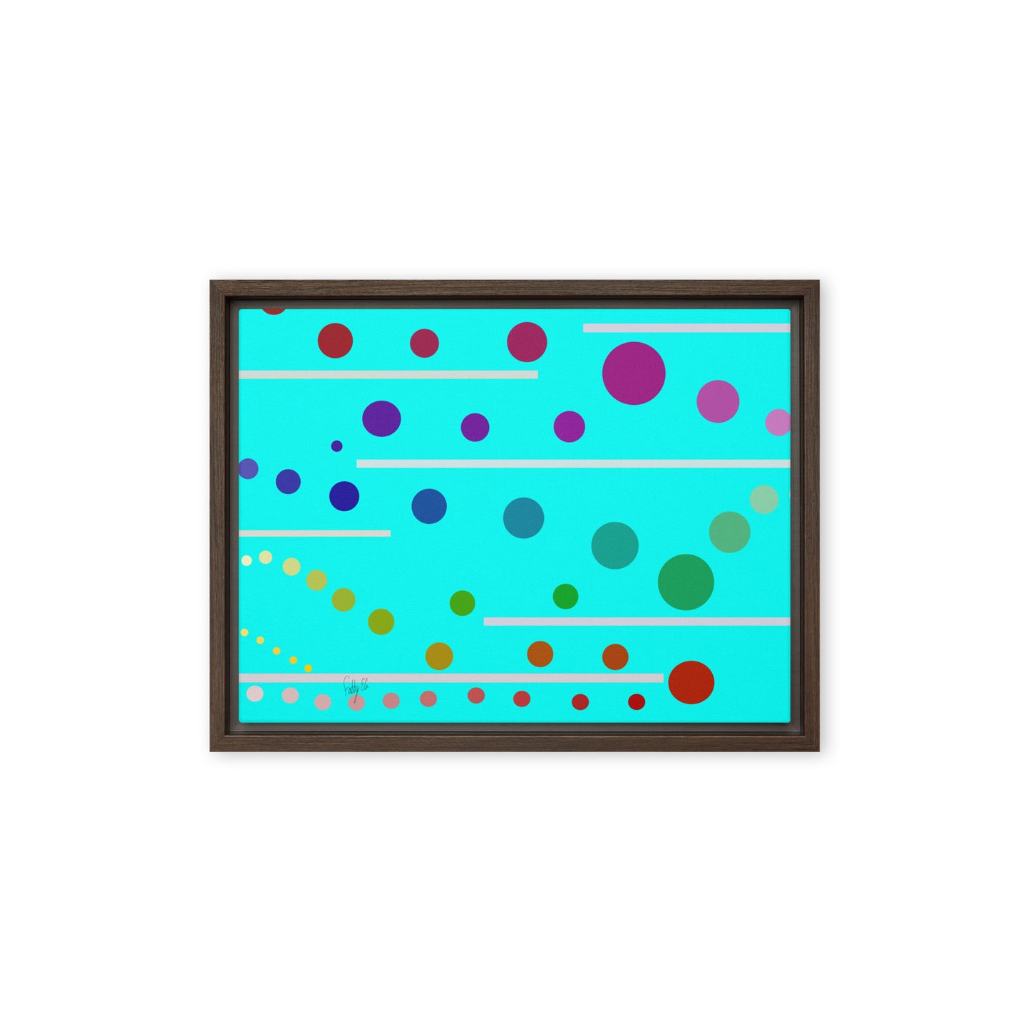 Follow along cyan blue framed canvas