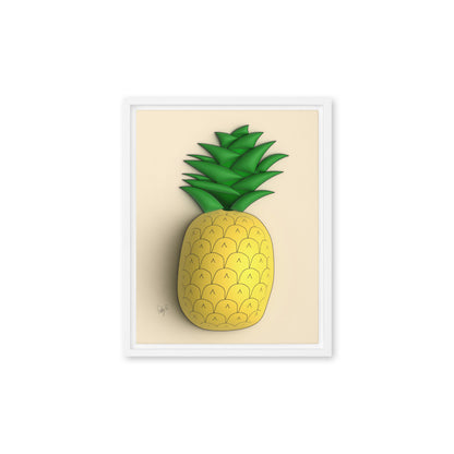 Pineapple 3D framed canvas