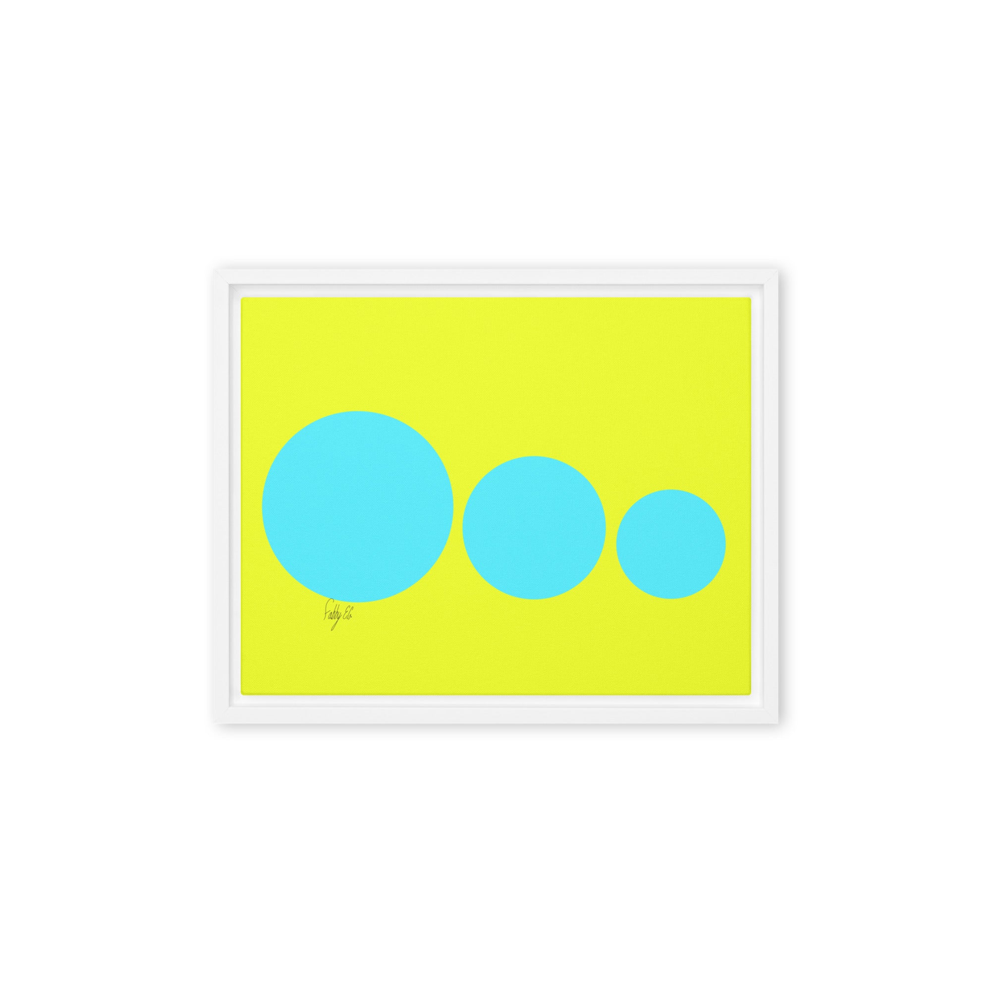 This escalated quickly yellow framed canvas