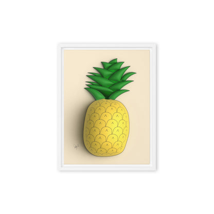 Pineapple 3D framed canvas