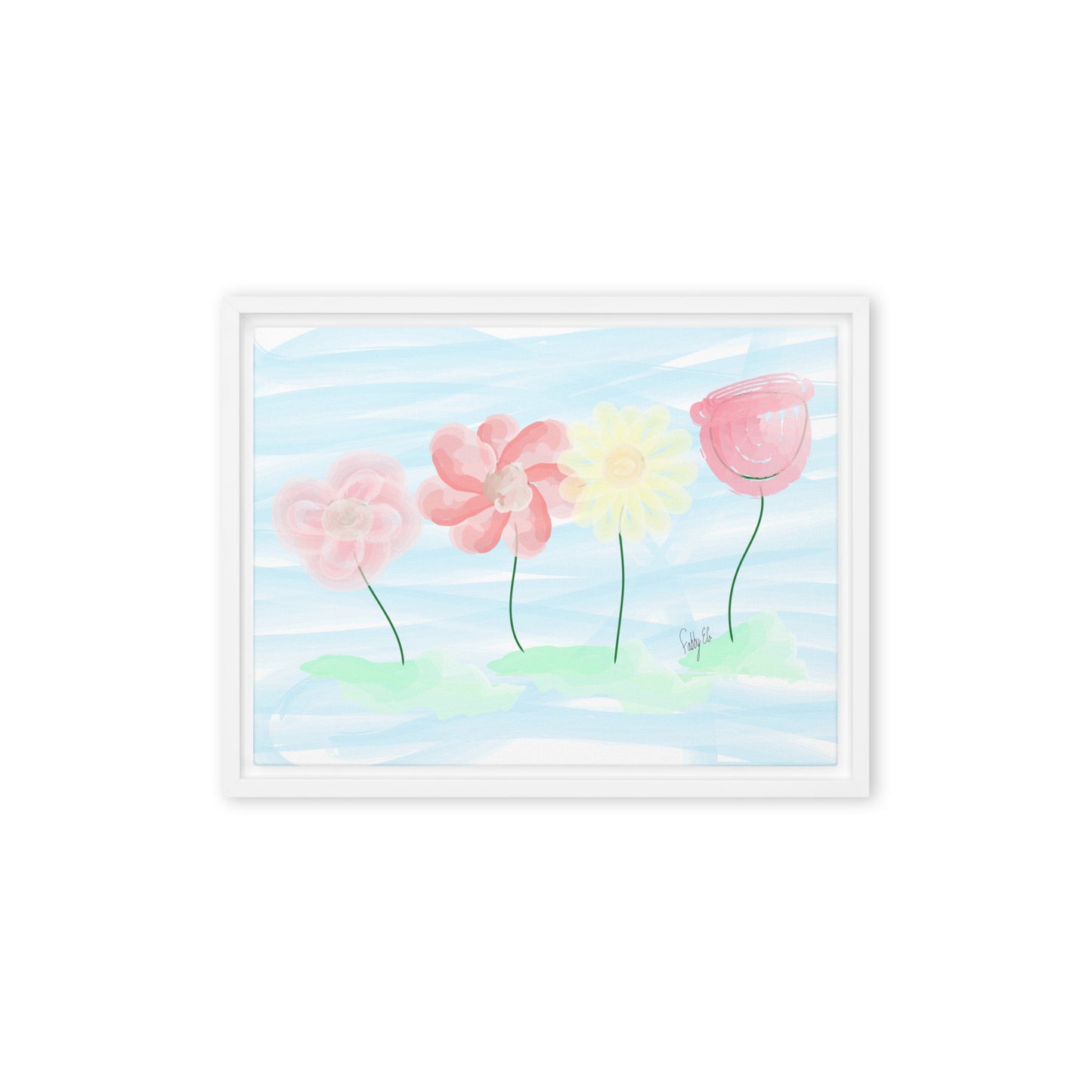 Buy myself flowers framed canvas