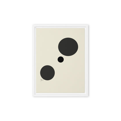 Type A dots framed canvas