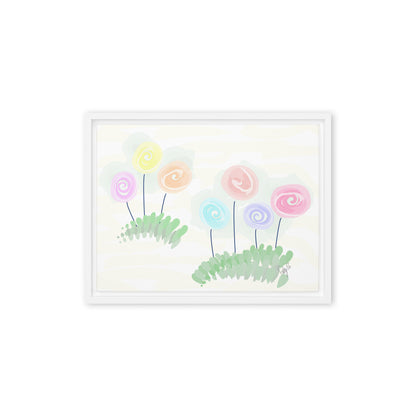 Women’s day flowers framed canvas