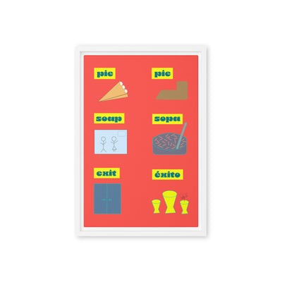 Translation day framed canvas
